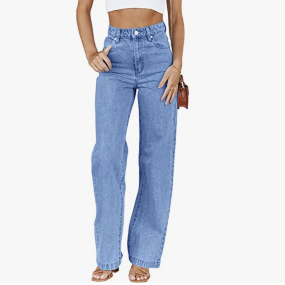High Waisted Baggy Boyfriend Wide Leg Jeans